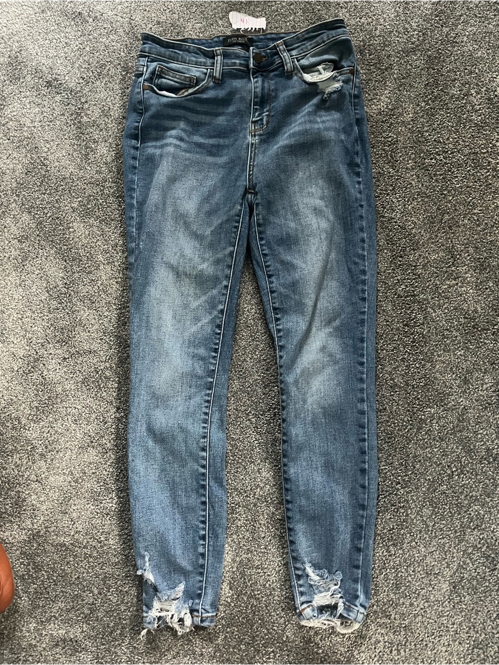 Judy Blue Medium Wash Distressed Skinny Jeans